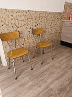 Retro design formica stoelen, 10 stuks, Huis en Inrichting, Stoelen, Ophalen of Verzenden, Zo goed als nieuw, Rood, Vijf, Zes of meer stoelen