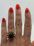 V730 Prachtige zilveren ring tijgeroog maat 17, Sieraden, Tassen en Uiterlijk, Ringen, Ophalen of Verzenden, X, Met edelsteen