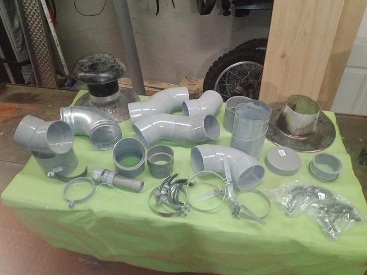 Diverse PVC en Aluminium Afvoerbuizen en Bochten, Doe-het-zelf en Verbouw, Buizen en Afvoer, Gebruikt, Bochten, Pvc, Minder dan 2 meter