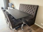 Mooie eethoek met bank en stoelen, Huis en Inrichting, Complete eetkamers, Ophalen of Verzenden, Zo goed als nieuw, 4 tot 6 stoelen