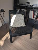 Stoel met kussen, Ophalen, Zwart, Zo goed als nieuw, Metaal