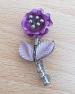 Broche bloem paars, Overige materialen, Paars, Minder dan 4 cm, Nieuw