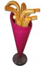 Churros 140 cm - churros display op base polyester, Ophalen, HorecaBeelden, Nieuw, HorecaBeelden