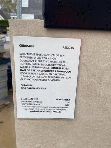 cerasun Pisa Sabbia 60x60x4 21.24m2 beschikbaar voor biedingen