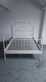 Ikea bed Leirvik, Ophalen, Gebruikt, Wit, Tweepersoons
