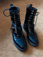 Halfhoge lak laarsjes maat 38, Zwart, Lage of Enkellaarzen, Ophalen of Verzenden, Gedragen