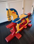 Vintage massief houten hobbelpaard, Ophalen