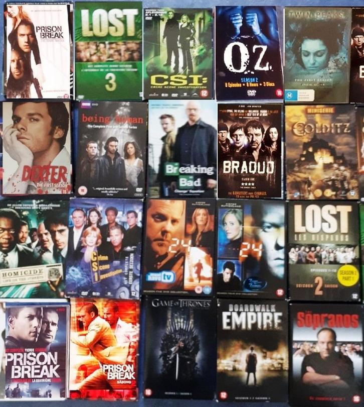 SALE OZ,Twentyfour, PrisonBreak, Lost,Breaking Bad, Colditz, Cd's en Dvd's, Dvd's | Tv en Series, Zo goed als nieuw, Actie en Avontuur