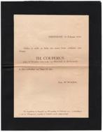 Rouwbrief Ferwoude Allingawier Couperus Buwalda 1945., Ophalen of Verzenden, Rouwkaart