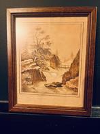 Originele Antieke Tekening uit 1850!, Antiek en Kunst, Kunst | Schilderijen | Klassiek, Ophalen of Verzenden