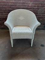 Witte Rieten stoel, Huis en Inrichting, Stoelen, Ophalen, Wit, Riet of Rotan, Zo goed als nieuw