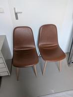 2 JYSK Stoelen - Bruin, Huis en Inrichting, Stoelen, Ophalen, Gebruikt, Modern, Metaal