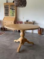 Ronde eettafel blank grenen mat, Ophalen, Gebruikt, Rond, Grenenhout