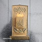 Antieke Messing Lucifershouder met Kerk Voorstelling, Ophalen of Verzenden