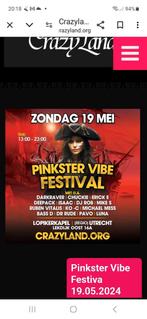 Crazyland Pinkstervibe tickets, Tickets en Kaartjes, Evenementen en Festivals, Twee personen