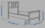 IKEA Hemnes Bed 90x200 - Klassiek en Stijlvol, Ophalen, 90 cm, Eenpersoons, Wit