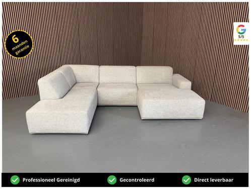 GRATIS LEVERING Z.G.A.N U-bank Grijs 330x220x170 GEREINIGD, Huis en Inrichting, Banken | Bankstellen, Zo goed als nieuw, Hoekbank