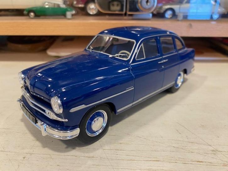 1:24 Ford Vedette 1953 Blauw Hachette, Hobby en Vrije tijd, Modelauto's | 1:24, Gebruikt, Auto, Overige merken, Ophalen of Verzenden