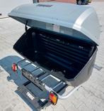 THULE BackUp 900 XXL grijze trekhaakbox+THULE fietsendrager, Elektrische fiets, Ophalen of Verzenden, Zo goed als nieuw, 2 fietsen