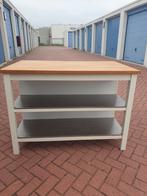 Ikea Keukeneiland met Houten Blad, Huis en Inrichting, Gebruikt, Wit, Overige typen, Ophalen of Verzenden
