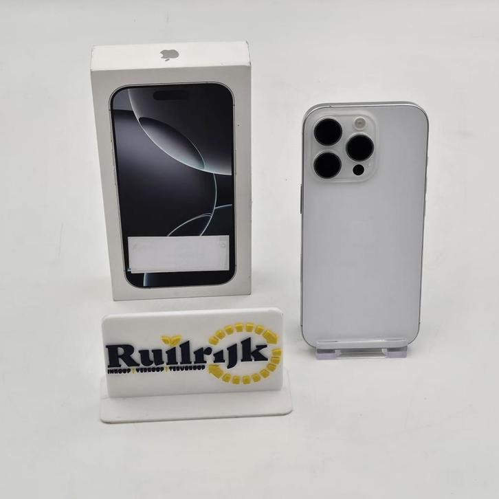 Apple iPhone 16 Pro 128Gb wit - 1 Laadcycli sept 2025, Telecommunicatie, Mobiele telefoons | Apple iPhone, Zo goed als nieuw