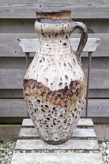 Prachtige vintage West Germany Fat lava vloer vaas.  beschikbaar voor biedingen