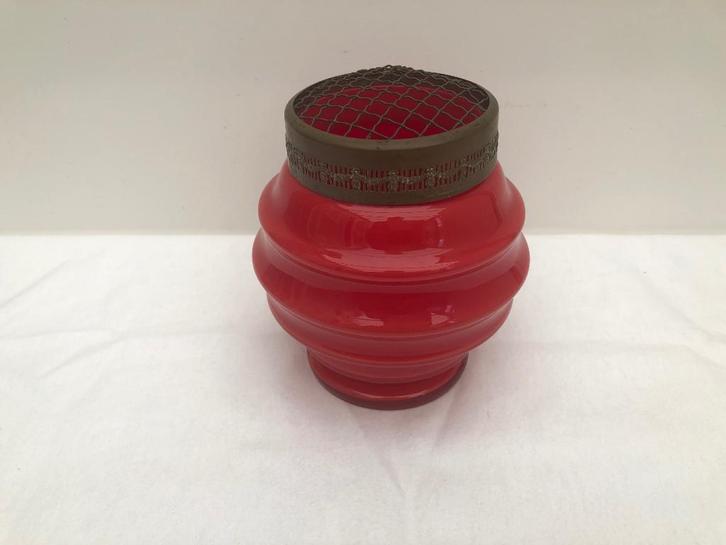 Art Deco glazen rozenbowl bloemensteker, Antiek en Kunst, Antiek | Glas en Kristal, Ophalen of Verzenden