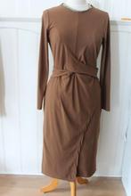 Travelstof jurk van DONNA DUE maat S, Maat 38/40 (M), Bruin, Gi, Gi