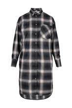 Zusss stoere overhemd jurk blousejurk ruit zwart/ecru maat M, Kleding | Dames, Maat 38/40 (M), Zwart, Nieuw, Ophalen of Verzenden