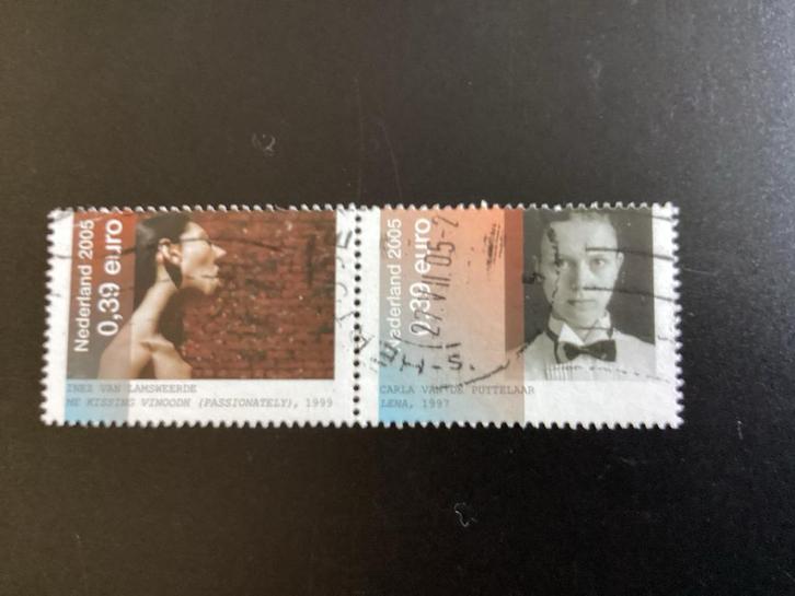 NVPH 2329+30 Kunst 2005 I.van Amsweerde+C.van Puttelaar, Postzegels en Munten, Postzegels | Nederland, Gestempeld, Na 1940, Ophalen of Verzenden