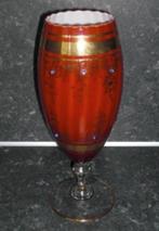 MURANO MET GOUD * HOOG GLAS Of Bokaal op Voet *, Antiek en Kunst, Antiek | Glas en Kristal, Verzenden