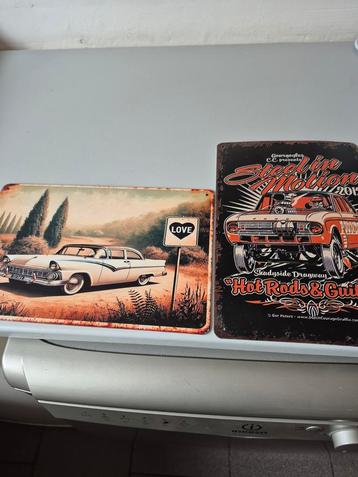Emaille Borden Auto Thema - Vintage Look beschikbaar voor biedingen