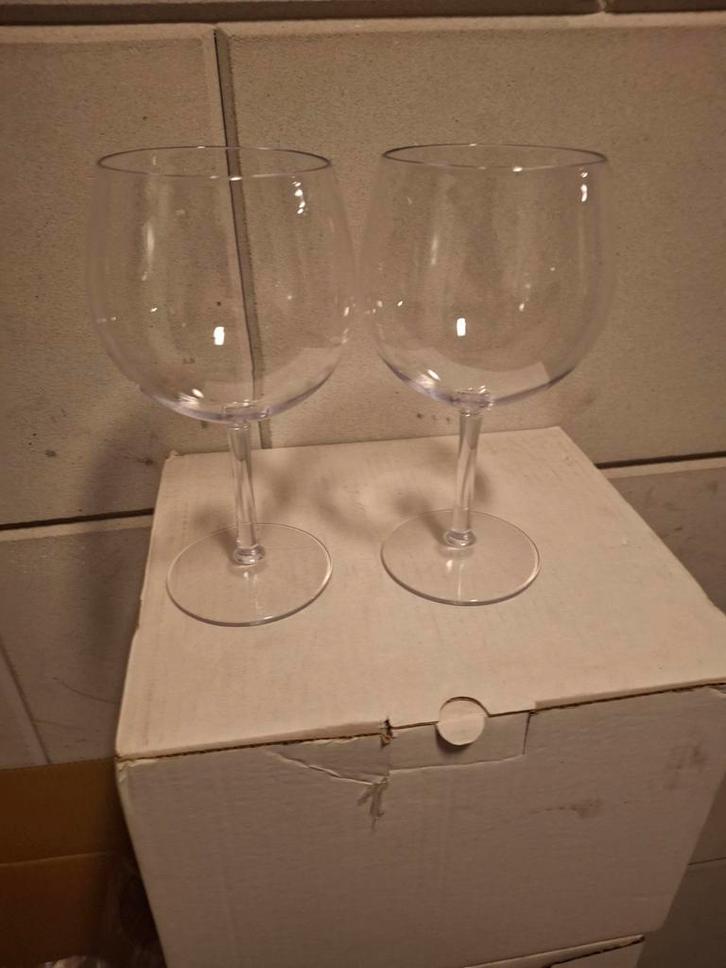 Partij Plastic Wijnglazen - Super Kwaliteit!, Huis en Inrichting, Keuken | Servies, Nieuw, Glas of Glazen, Effen, Overige materialen