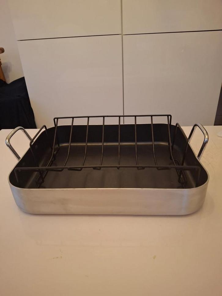 Braadslee met rooster, Huis en Inrichting, Keuken | Keukenbenodigdheden, Gebruikt, Ophalen of Verzenden