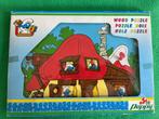 Smurfen-puzzel hout (uit Brussel) paddestoel, Kinderen en Baby's, Speelgoed | Kinderpuzzels, Ophalen of Verzenden, Minder dan 10 stukjes