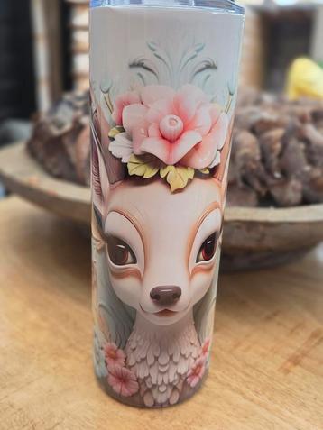Tumbler met Hertje - 24u Koud/6u Warm beschikbaar voor biedingen