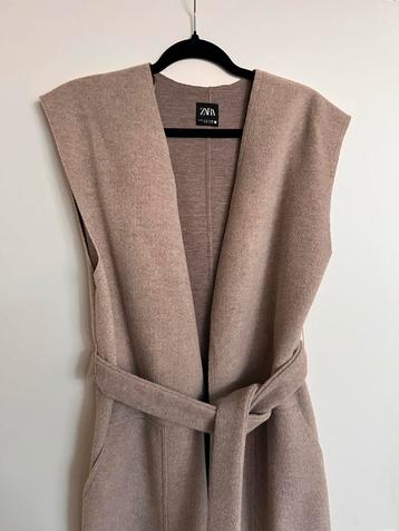 Beige Gilet met Ceintuur - Zara beschikbaar voor biedingen