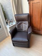 Bruine Sta-op Stoel, Huis en Inrichting, Ophalen, Gebruikt, Leer, 75 tot 100 cm