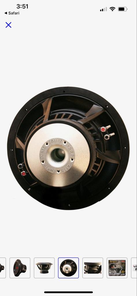 Earthquake DBXi-12D Subwoofer - 12 inch, Auto diversen, Autospeakers, Gebruikt, Ophalen of Verzenden