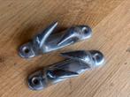 2 x verchroomde verhaalklamp / boegklamp 103 mm, Watersport en Boten, Ophalen of Verzenden, Gebruikt