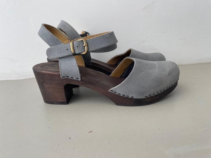 Clumpy's - model Eva - grijs/blauw, Kleding | Dames, Schoenen, Zo goed als nieuw, Sandalen of Muiltjes, Blauw, Ophalen