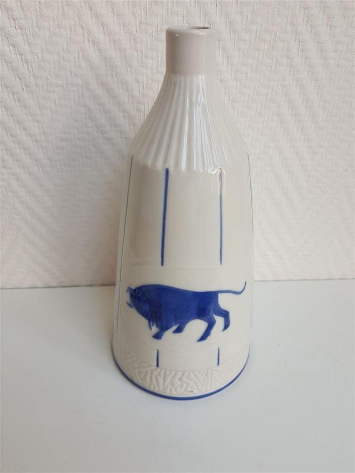 Karaf Bull Buffalo Bison blauw, Wallendorf, Wallenberg, wodk, Antiek en Kunst, Antiek | Keramiek en Aardewerk, Ophalen of Verzenden