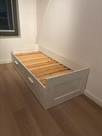 Uitschuifbaar bed ikea Brimnes, Huis en Inrichting, Slaapkamer | Bedden, Eenpersoons, Wit, Ophalen of Verzenden, Zo goed als nieuw