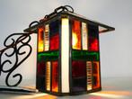Glas in lood hanglamp wandlamp met haak beugel Art Deco, Ophalen of Verzenden