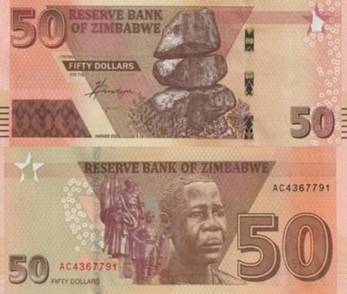 ZIMBABWE 2020 50 dollars #105 UNC, Postzegels en Munten, Bankbiljetten | Afrika, Los biljet, Zimbabwe, Verzenden