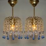 2 beschikbaar vintage oplaine blauwe murano teardrop pegels, Ophalen of Verzenden, Vintage, Baak, Baak