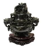 Wierookbrander - pot Tripot in Nephrite., Ophalen of Verzenden