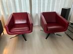 FSM Pavo Fauteuils Rood Leer - Zo Goed Als Nieuw!, Huis en Inrichting, Fauteuils, Ophalen, Zo goed als nieuw, Leer, 75 tot 100 cm