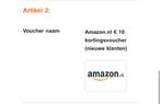Amazon € 10 kortingsvoucher (nieuwe klanten), Tickets en Kaartjes, Kortingen en Cadeaubonnen, Eén persoon, Kortingsbon, Overige typen