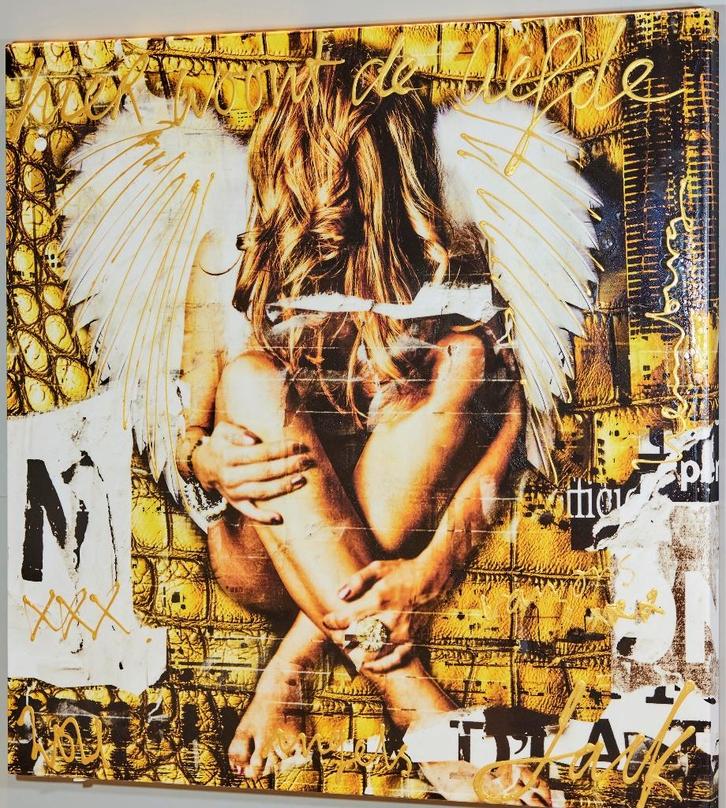 jack liemburg - golden angel schilderij engel top cadeau, Antiek en Kunst, Kunst | Schilderijen | Modern, Verzenden